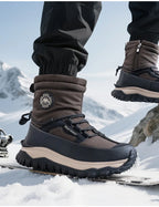 -30c Winter Waterproof Non-slip Cotton  Thick-soled Cold-proof High-top Men's Mountaineering Outdoor Thickened Warm Snow Boots
