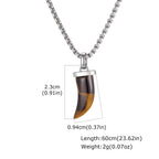 PENDRA Tiger Horn Pendant Necklace