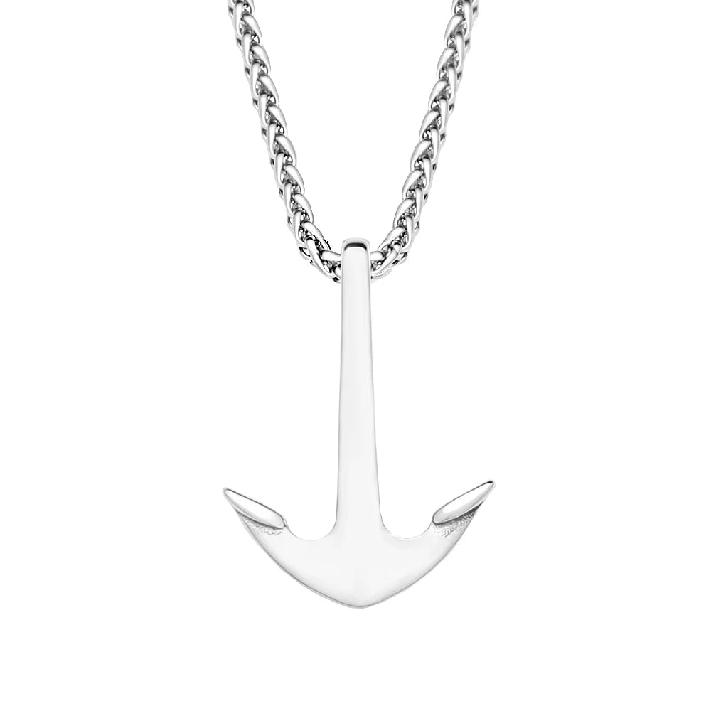 PENDRA Vikinganchor Simple Stainless Steel Anchor Necklace