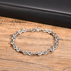 Stainless Steel Chain Bracelets for Men Boys,Infinite Link Chain Handmade Wristband,New Punk Jewelry