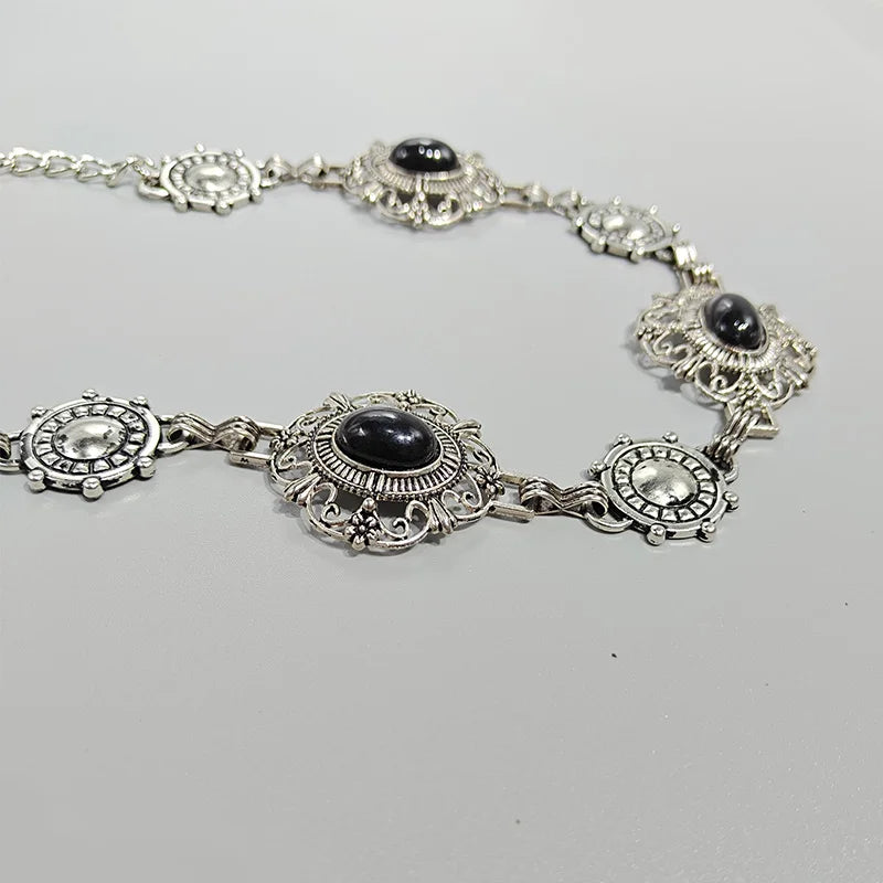 PENDRA Miraora Black Gothic Waist Chain Belt