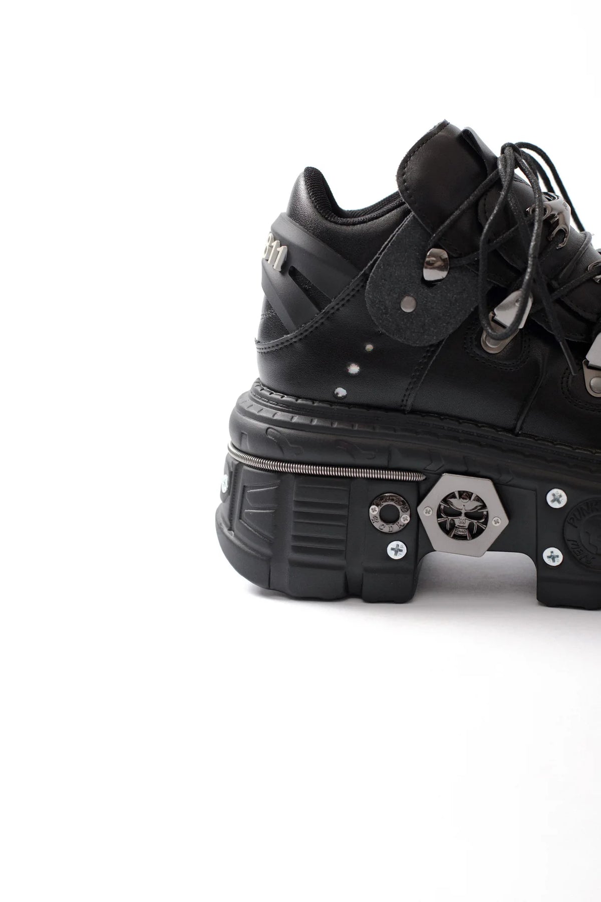 PENDRA Lace Platform Ankle Punk Boots