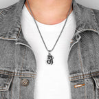 PENDRA Grenade Bomb Weapon Steel Necklace