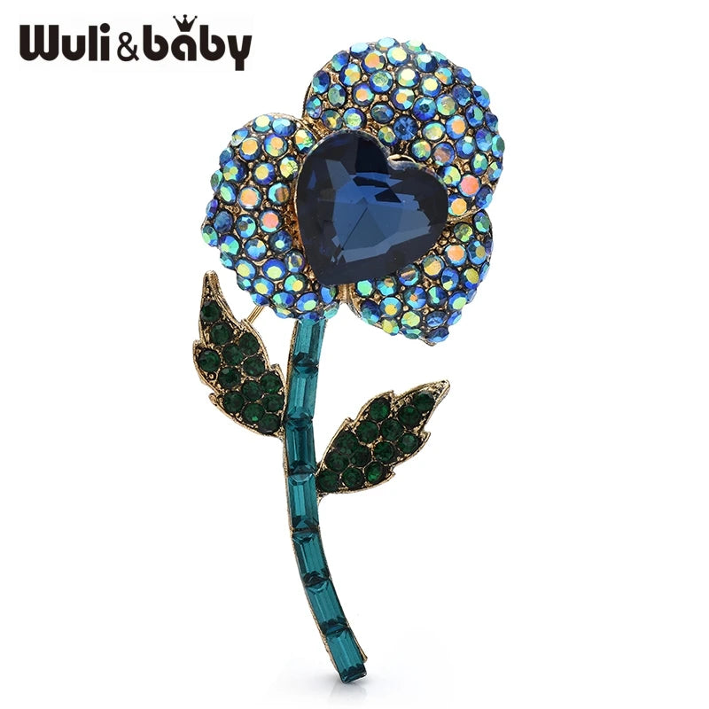 PENDRA Florielle24 Rhinestone Brooch