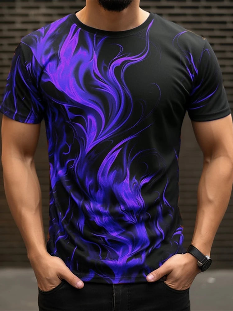 PENDRA Sports Flame Print T-Shirt