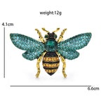 PENDRA Solis Rhinestone Bee Brooch