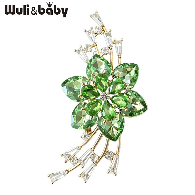 PENDRA Crystalia Luxury Crystal Flower Brooch