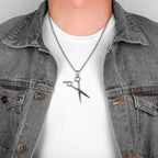 PENDRA Scissors Haircut Barber Steel Necklace