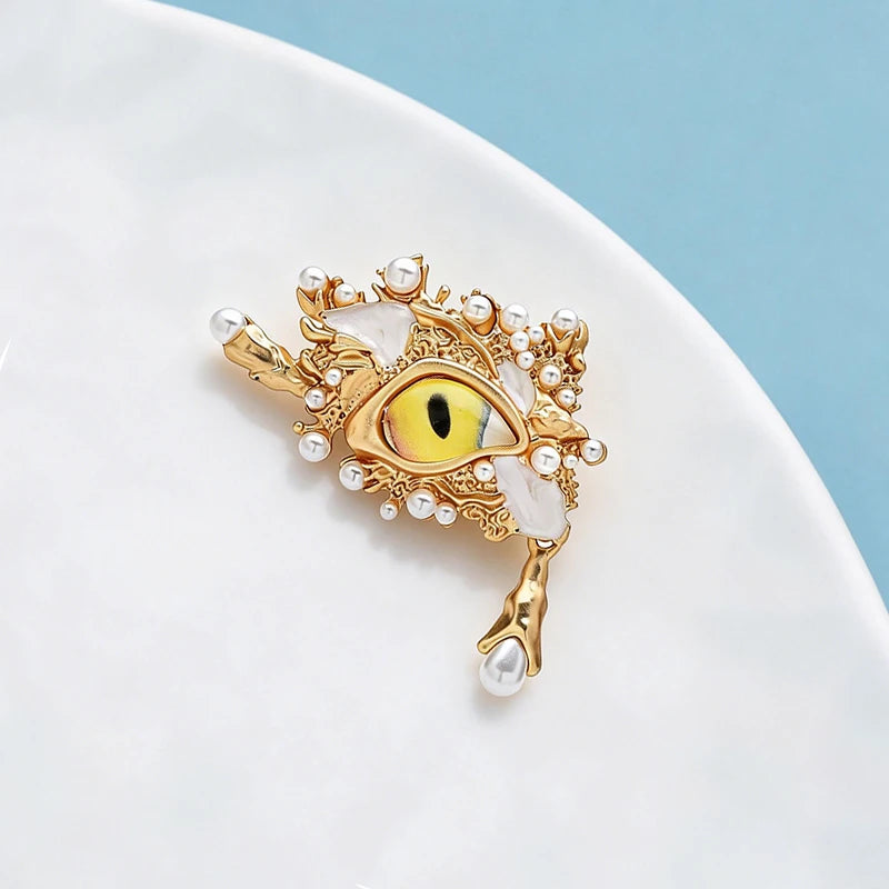 PENDRA Art Design Eye Brooch