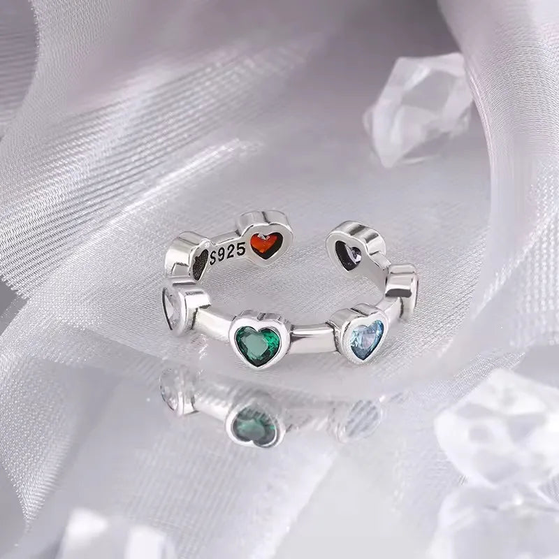 VENTFILLE 925 Sterling Silver Double Layer Vintage Twisted Ring For Female Gift Trend Open Adjustable Design Jewelry Wholesale