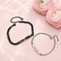 Simple Couple Bracelets for Women Men,Waterproof Stainless Steel Adjustable Mobius Bracelet,Anniversary Birthday Gift