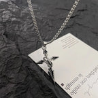 PENDRA Crossduo Gold and Silver Plated Cross Necklace