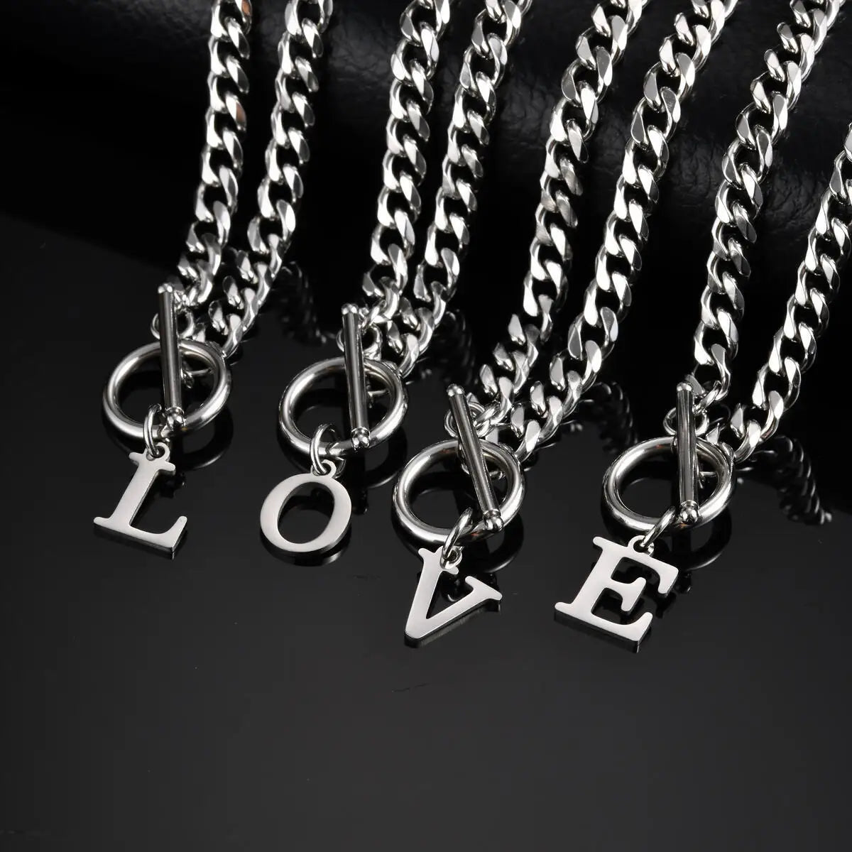 PENDRA Alphabet Letter Chain Necklace