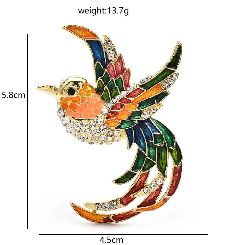 PENDRA Beautiful Flying Bird Brooch
