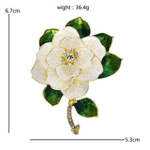 PENDRA Camellia Luxury Camellia Flower Brooch