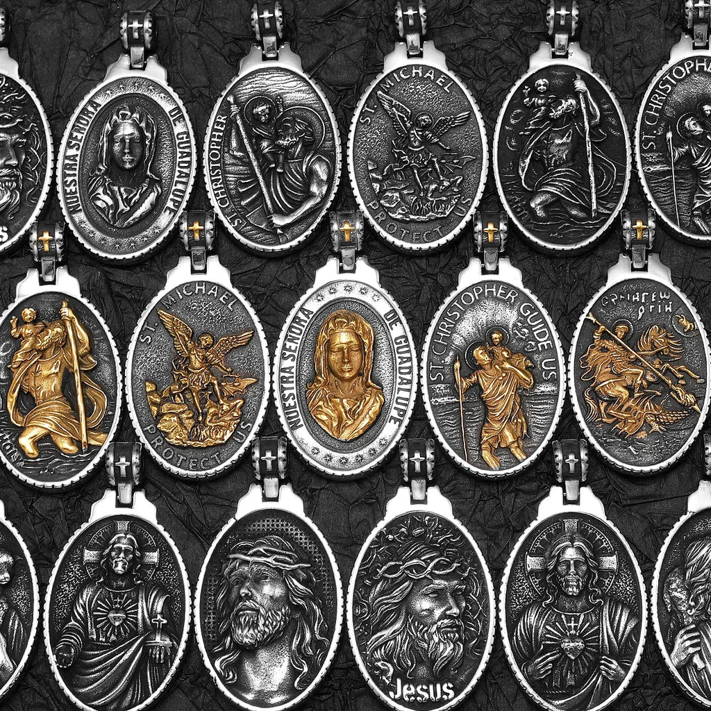 PENDRA Jesus Angel Virgin Steel Necklace