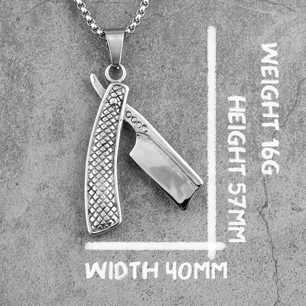 PENDRA Haircut Razor Barber Steel Necklace