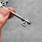 Vintage Cross Key Stainless Steel Men Women Necklaces Pendants Chain Unique Punk Trendy Amulet Jewelry Creativity Gift Wholesale