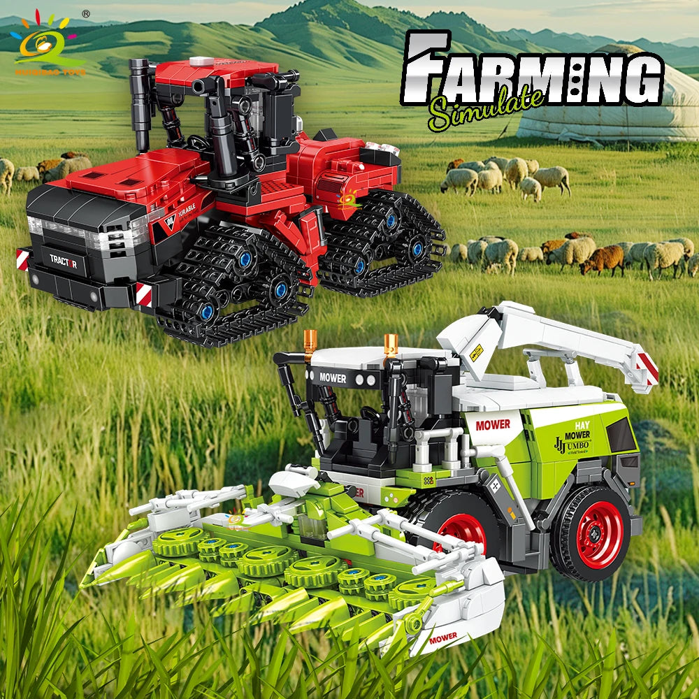 PENDRA Farmer Tractor Cultivator Building Set