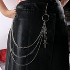 PENDRA Crossstar Layered Waist Chain Keychain