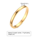 2mm Simple Tungsten Carbide Ring for Men Women,Scratch Resistant Plain Tungsten Steel Ring,Unisex Pinky Ring Wedding Ring Gift