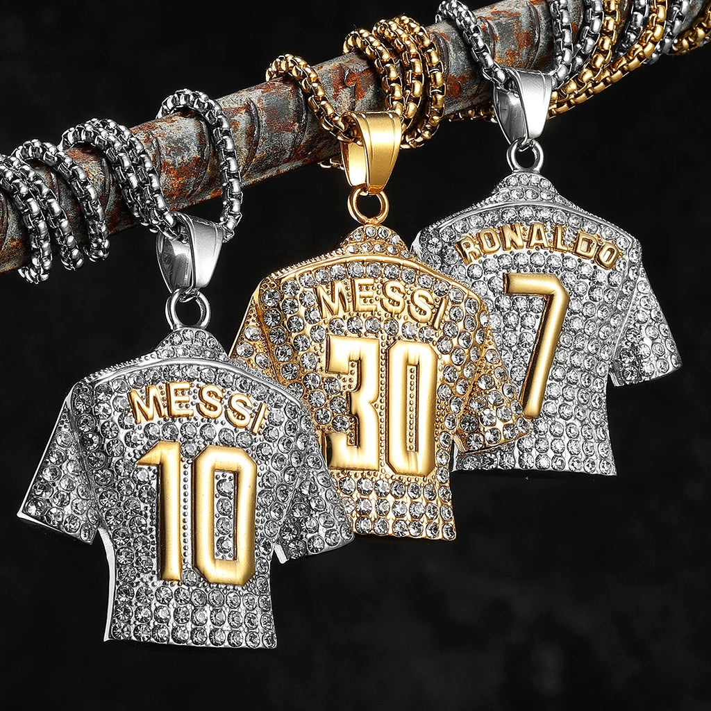 PENDRA Football Jersey Mbapp Steel Necklace