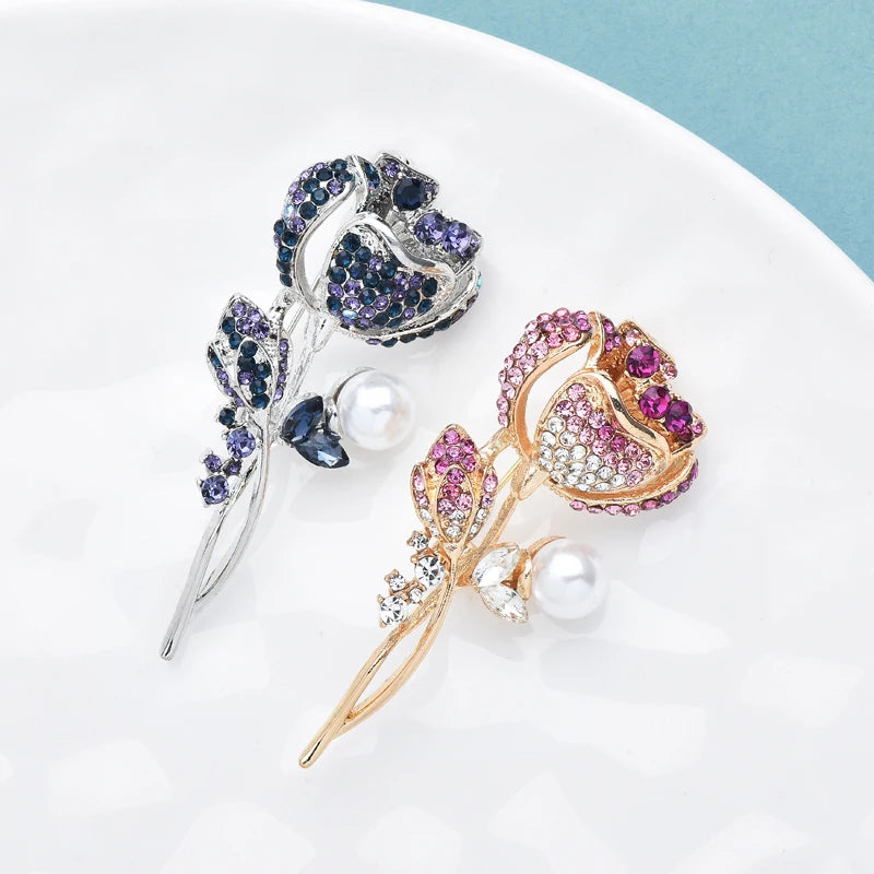 PENDRA Florielle37 Rhinestone Brooch