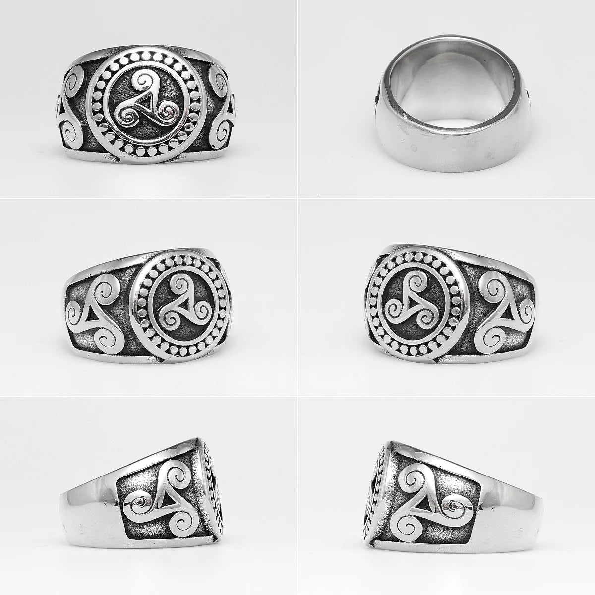 PENDRA Totem Celtic Knot Steel Ring
