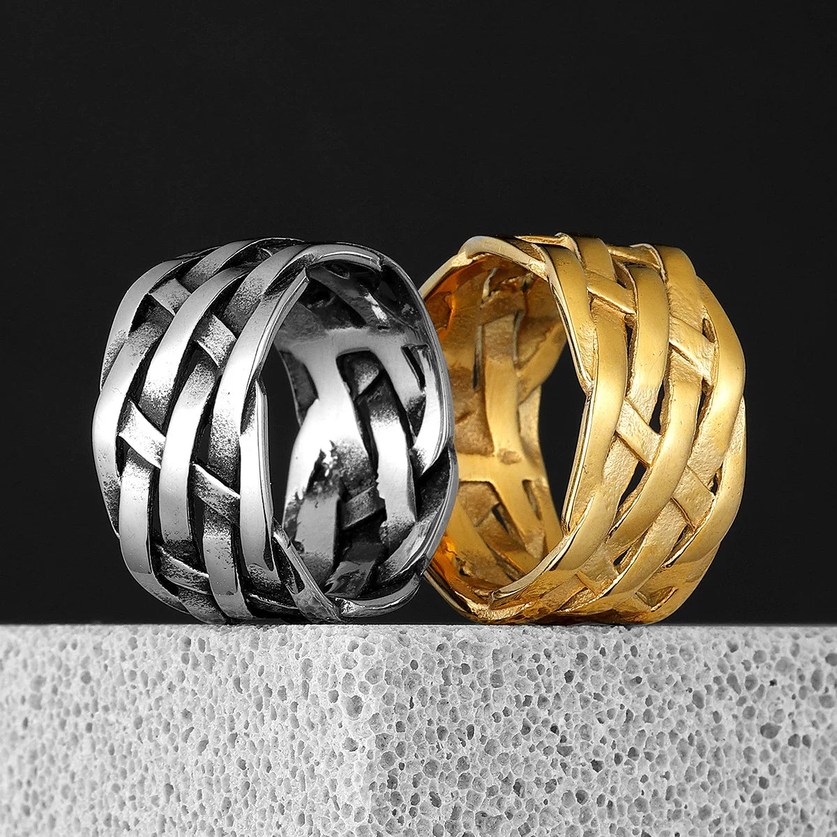 PENDRA Weaving Boyfriend Steel Ring