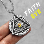 PENDRA Star David Masonic Steel Necklace