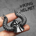 Retro Viking Devil Helmet Men Necklaces Stainless Steel Pendant Chain Women Punk Fashion Jewelry Accessories Gifts Wholesale