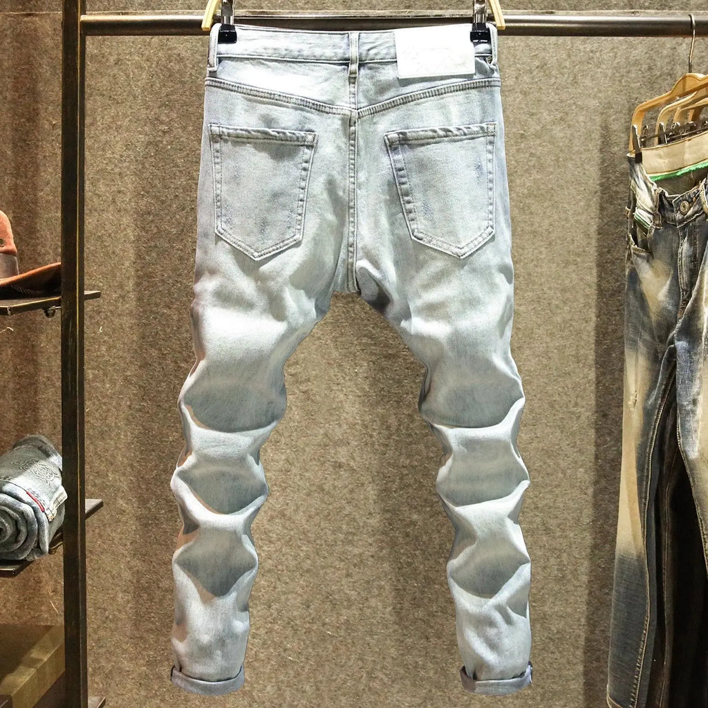PENDRA Ripped Slim Fitting Jeans