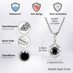PENDRA Black Geometric Pendant Necklace