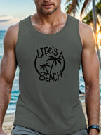 PENDRA Beach Hawaiian Tank Vintage Car Print Sleeveless Tank Top