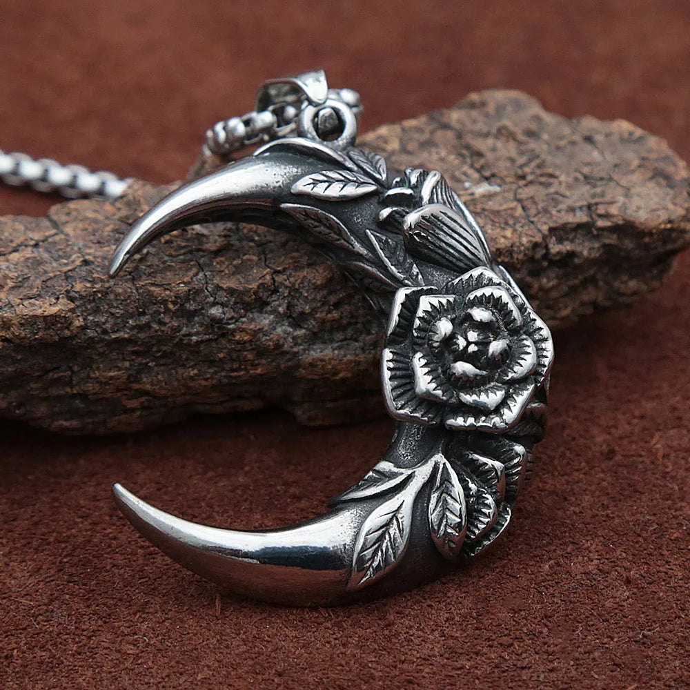PENDRA Rosalia Stainless Steel Rose Pendant