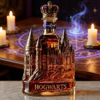 Elegant Crown Top Castle Glass Decanter, Whiskey Aerator for Home Bar, Medieval Themed Barware, Premium Whisky Carafe, Perfect