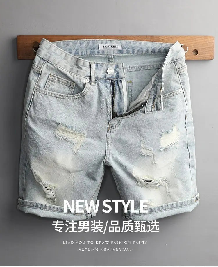 PENDRA Light Blue Korean Shorts