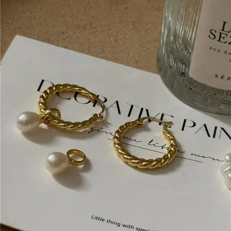 PENDRA Liquid Lava Sterling Silver Earrings