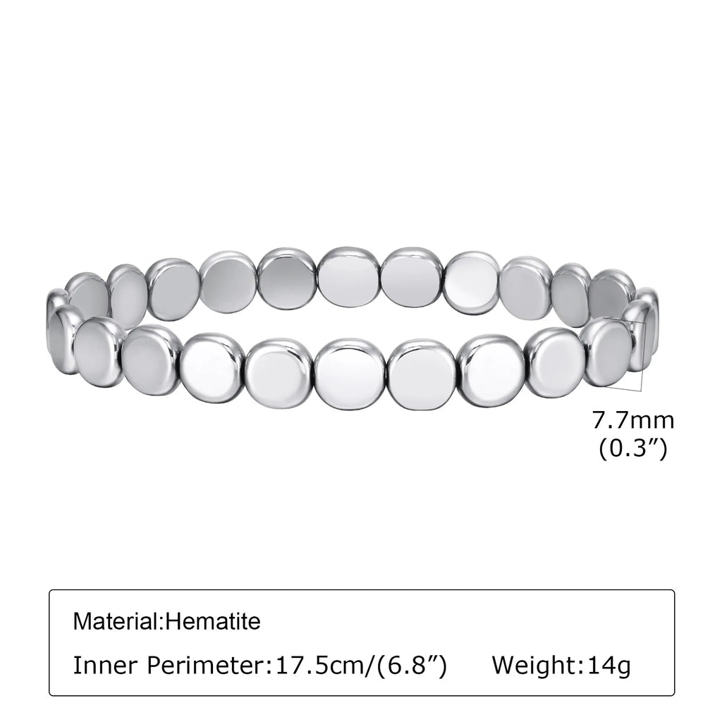 PENDRA Elilora Hematite Bead Bracelet