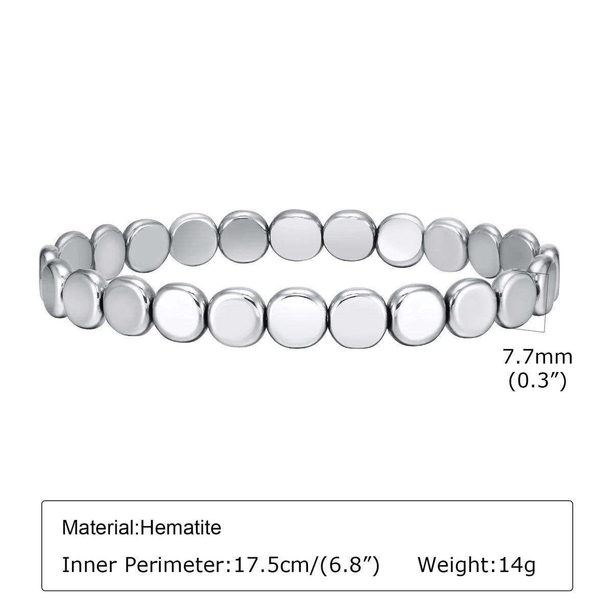 PENDRA Elilora Hematite Bead Bracelet