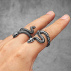 PENDRA Animal Snake Bone Steel Ring