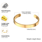 Classic Openning Bangles Bracelet for Women Men,Stainless Steel Cuff Bracelet,High Polished Bangles Gift