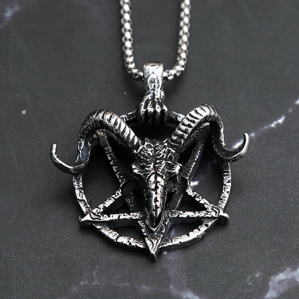 PENDRA Goatpentagram Pentagram Goat Head Pendant