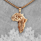 Africa Map Men Necklaces Pendants Chain Punk Hiphop Trendy for Boyfriend Male Stainless Steel Jewelry Creativity Gift Wholesale