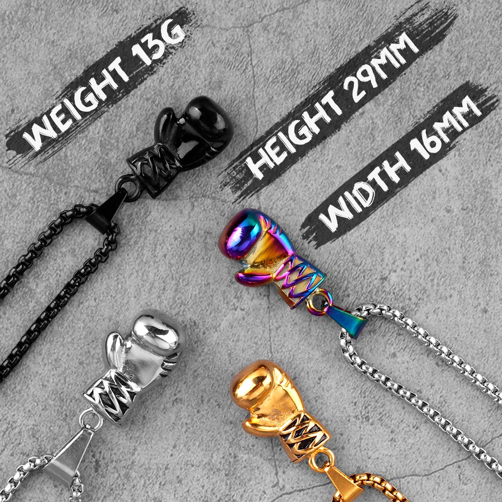 PENDRA Boxing Gloves Boxer Steel Necklace