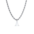 PENDRA Letter Twisted Pendant Necklace