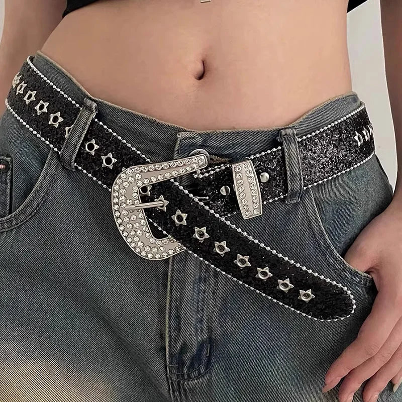 PENDRA Velaessa Metal Black Metal Buckle Luxury Belt