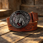 PENDRA Jadeorae Leather Western Designer Belt
