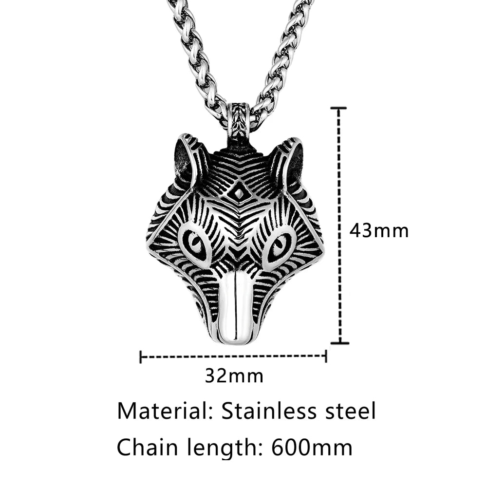 PENDRA Wolf Rune Celtic Necklace
