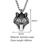PENDRA Wolf Rune Celtic Necklace